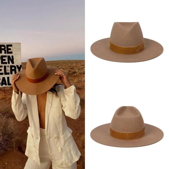Free People Accessories - Free People Lack Of Color Benson Tri - Brown Size 57 CM Medium NWOT $149